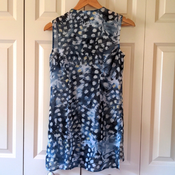 CAbi Avery Style 416 Abstract Watercolor Sheer Sleeveless Tunic Size XS - Picture 3 of 9